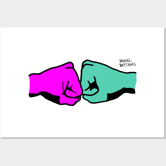 Fist Bump Wall Art by DanielBattams